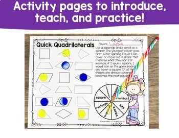 classifying quadrilaterals printables and games by create abilities