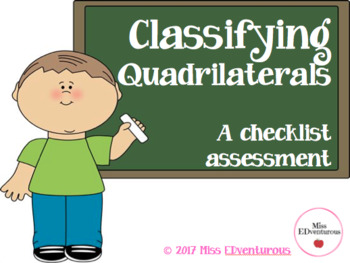 Preview of Classifying Quadrilaterals Checklist Packet