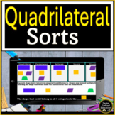 Classifying Quadrilaterals Digital Sorts | 2D Shape Proper