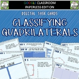 Classifying Quadrilaterals Digital Task Cards 5.G.3 and 5.