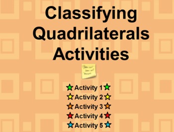 Preview of Classifying Quadrilaterals Flipchart Activities
