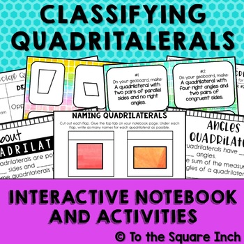 Classifying Quadrilaterals Interactive Math Notebook | TpT