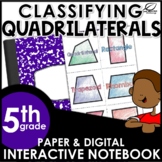 Classifying Quadrilaterals Interactive Notebook Set | Dist