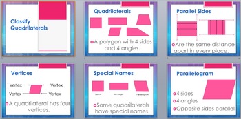 Preview of Classifying Quadrilaterals PowerPoint 15.4 HM