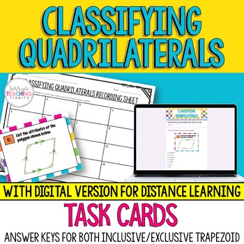 Preview of Classify Quadrilaterals Task Cards