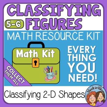 Preview of Classifying Quadrilaterals and Polygons with diagrams - Math Kit