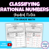 Classifying Rational Numbers Guided Notes Lesson 7th Grade Math