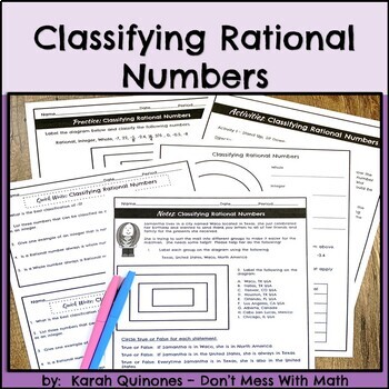 classifying rational numbers practice and problem solving c