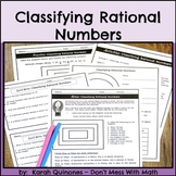 Classifying Rational Numbers Notes Activity Practice Worksheet