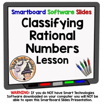 Preview of Classifying Rational Numbers Smartboard Slides Lesson