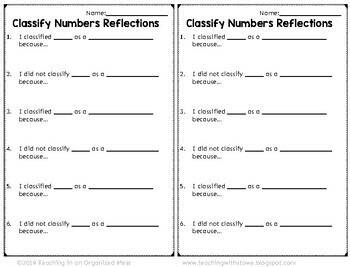 Classifying Rational Numbers Activities by Teaching in an ...
