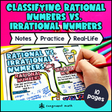 Classifying Rational and Irrational Numbers Guided Notes &