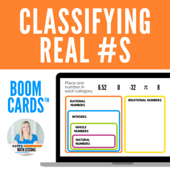 Preview of Classifying Real Numbers Boom Cards™ Digital Activity