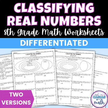 Preview of Classifying Real Numbers Differentiated Worksheets
