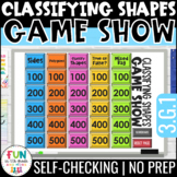 Classifying Shapes Game Show for 3rd Grade Math Review 3.G.1