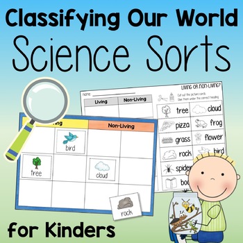 Preview of Classifying & Sorting Activities SCIENCE Worksheets Kindergarten