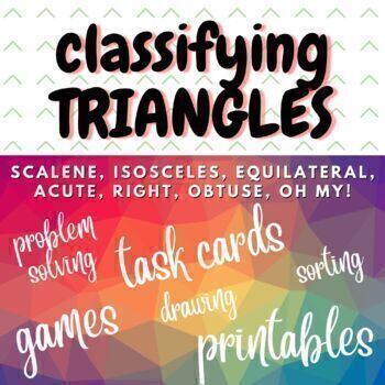 Preview of Classifying Triangles Interactive Notebook, activities, games, task cards