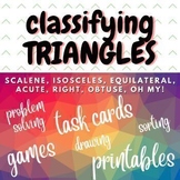 Classifying Triangles Interactive Notebook, activities, ga