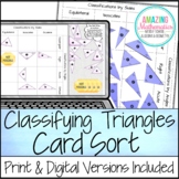 Classifying Triangles Card Sort Activity - PDF & Digital