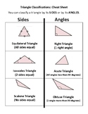 Classifying Triangles (Cheat Sheet & Aligned Practice)