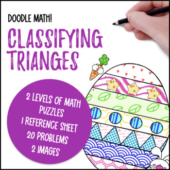 Preview of Classifying Triangles | Doodle Math: Twist on Color by Number Worksheets