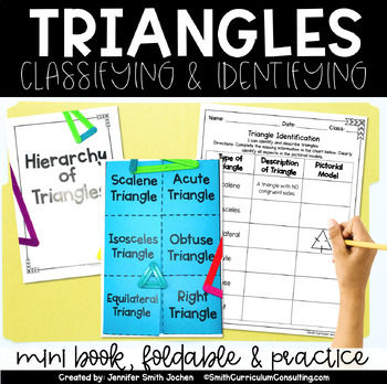 Preview of Classifying and Identifying Triangles Lesson Interactive Notebook Math Activity