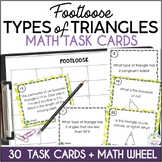 Classifying Triangles Footloose Math Task Cards Activity a