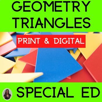 Preview of 2D Shapes Triangles Geometry for Special Education Types of Triangles