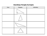 Classifying Triangles Graphic Organizer PDF