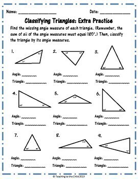 Classifying Triangles Lesson by Teaching to the Child | TpT