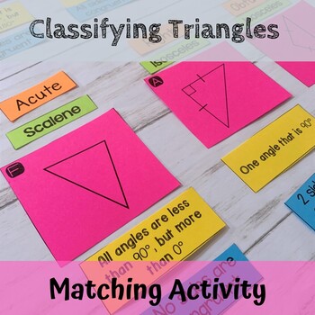 Preview of Classifying Triangles Matching Activity