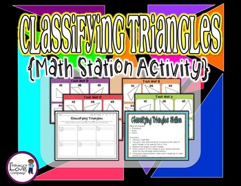 Preview of Classifying Triangles Math Center