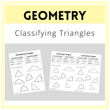 Preview of Classifying Triangles Notes | Classify by Angles and Sides