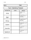 Classifying Triangles Quick Notes