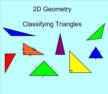 Preview of Classifying Triangles SMARTnotebook