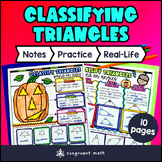 Classifying Triangles Sides & Angles Guided Notes w Doodle