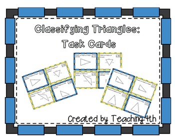 Preview of Classifying Triangles Task Cards