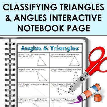 Preview of Classifying Triangles and Angles Interactive Notebook Page