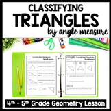 Classifying Triangles by Angle Geometry Worksheets Practic
