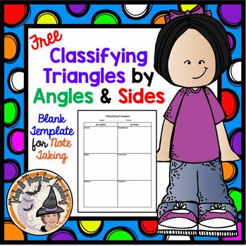 Preview of FREE Classifying Triangles by Angles and Sides Blank Note Taking Template