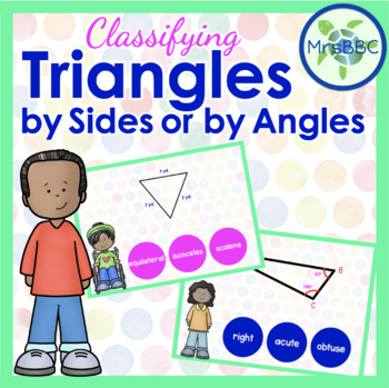 Preview of Classifying Triangles by Sides or Angles Digital Boom Cards™