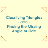 Classifying Triangles with Missing Sides and Angles Task Cards