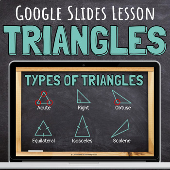 Preview of Classifying Types of Triangles Google Slides Geometry Lesson With Practice
