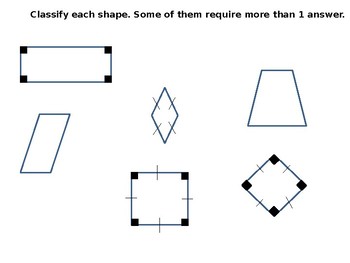 Classifying quadrilaterals activity by Teaching for Understanding