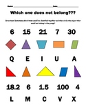 Classifying shapes, numbers, and letters -- which does not