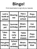 Classmate Bingo