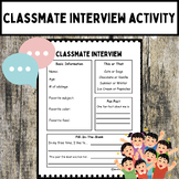 Classmate Interview Activity (Back To School Printable for