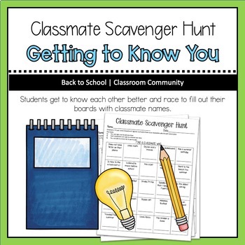 Preview of Classmate Scavenger Hunt