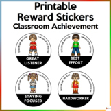 Classroom Achievement  Reward Stickers Printable
