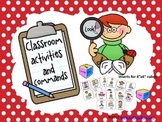 Classroom Activities and Commands Learning Cube Inserts